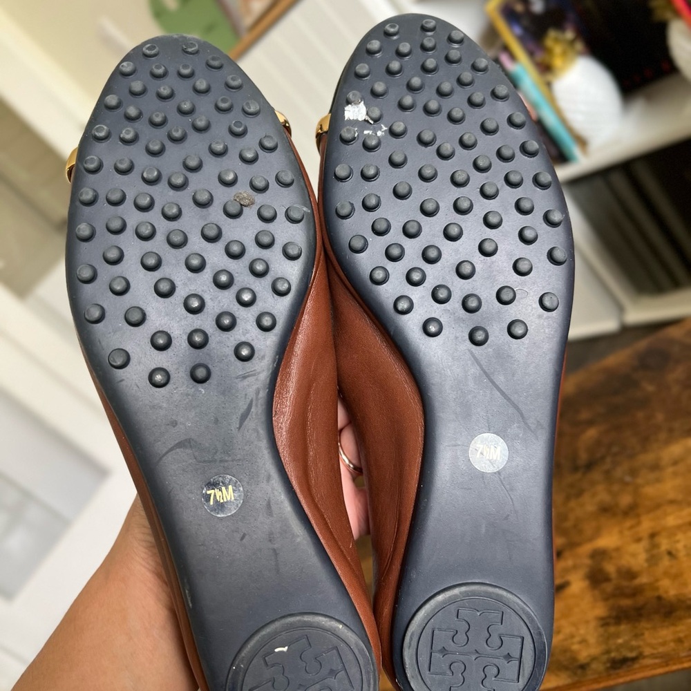 Tory Burch Pacey Driver Brown and Black Ballet Flats - Size 7.5M (GENTLY USED) - Picture 6 of 6